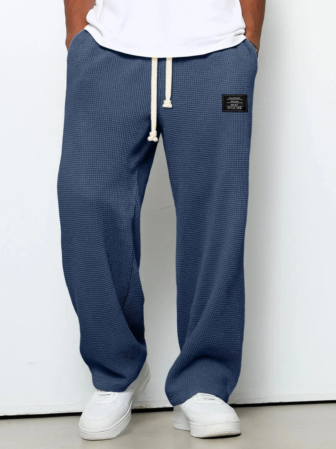Pant Men 2026 Casual Spring/Autumn Straight-Leg Sweatpants Wide-Leg Elastic Waist Sportswear Pants Men'S Clothing