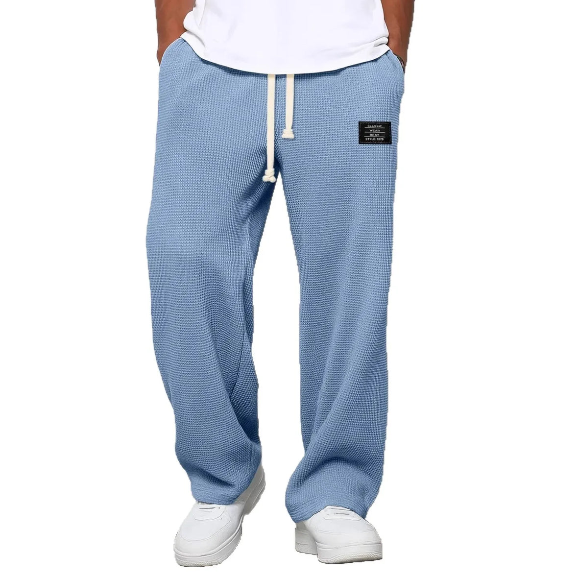Pant Men 2026 Casual Spring/Autumn Straight-Leg Sweatpants Wide-Leg Elastic Waist Sportswear Pants Men'S Clothing