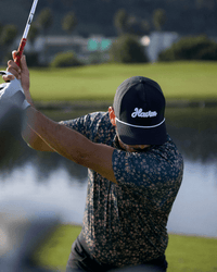 Classic performance golf cap side view