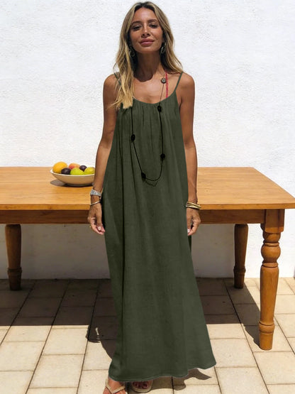 New Arrival Women'S Strapless Backless Long Loose Home Dress Comfortable Sleepwear Casual Maxi Dress