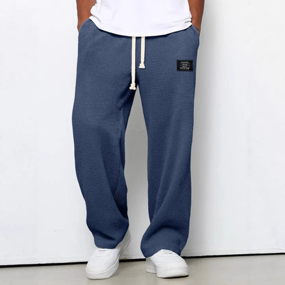 Pant Men 2026 Casual Spring/Autumn Straight-Leg Sweatpants Wide-Leg Elastic Waist Sportswear Pants Men'S Clothing