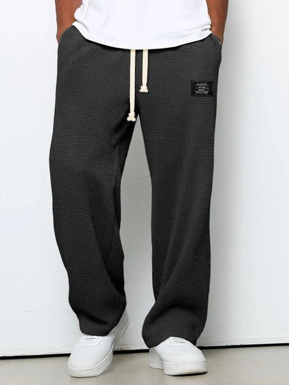 Pant Men 2026 Casual Spring/Autumn Straight-Leg Sweatpants Wide-Leg Elastic Waist Sportswear Pants Men'S Clothing