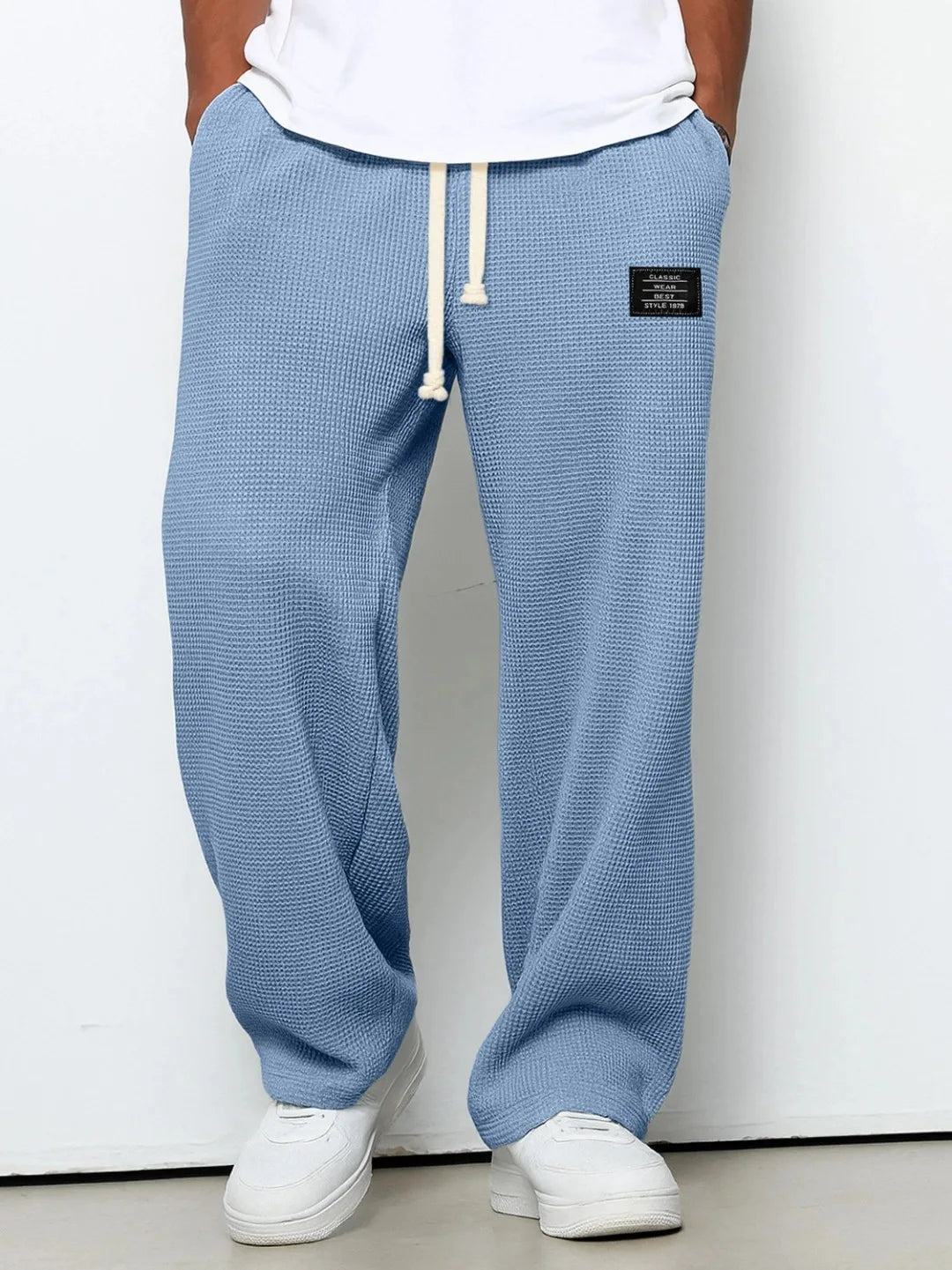 Pant Men 2026 Casual Spring/Autumn Straight-Leg Sweatpants Wide-Leg Elastic Waist Sportswear Pants Men'S Clothing