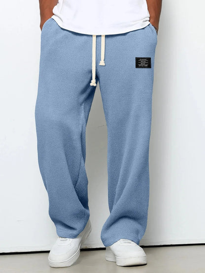Pant Men 2026 Casual Spring/Autumn Straight-Leg Sweatpants Wide-Leg Elastic Waist Sportswear Pants Men'S Clothing