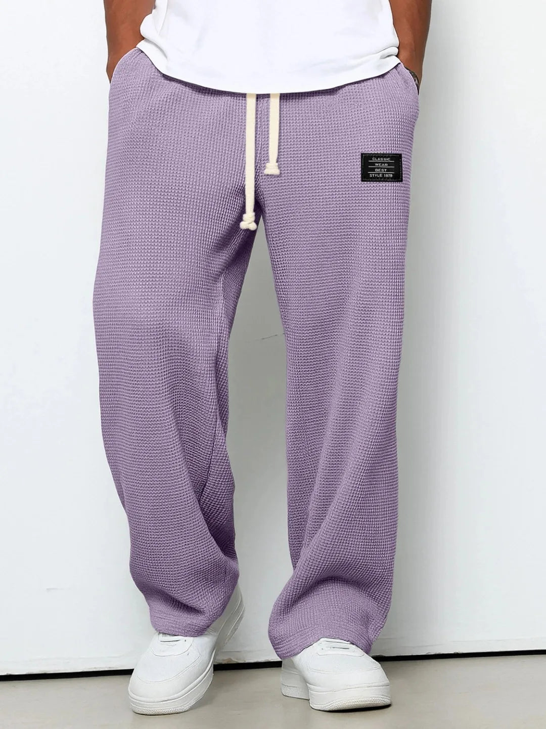 Pant Men 2026 Casual Spring/Autumn Straight-Leg Sweatpants Wide-Leg Elastic Waist Sportswear Pants Men'S Clothing